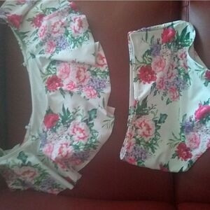 River island off the shoulder two piece bathing suit woman size medium